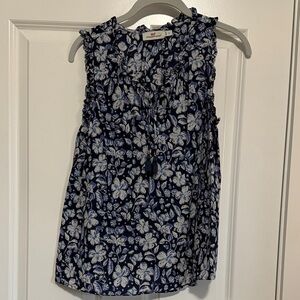 Vineyard Vines Floral Sleeveless Top - Navy and White